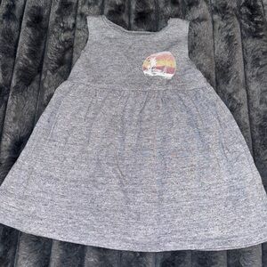 Kids Heather Gray Dress with Sunset Graphic